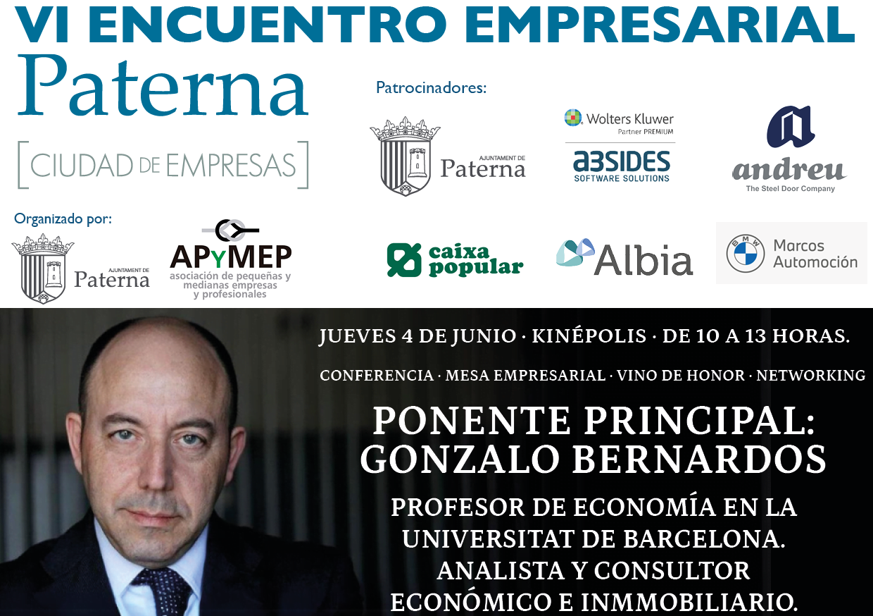 El VI Encuentro Paterna Ciudad de Empresas reunirá al ecosistema empresarial el próximo 4 de junio