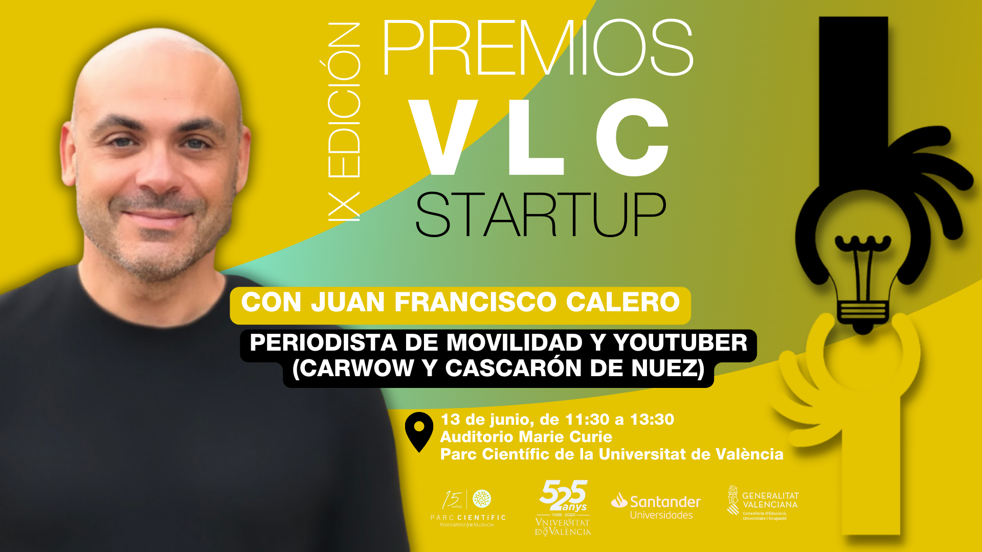JF Calero en el acto de entrega de los IX Premios VLC/STARTUP