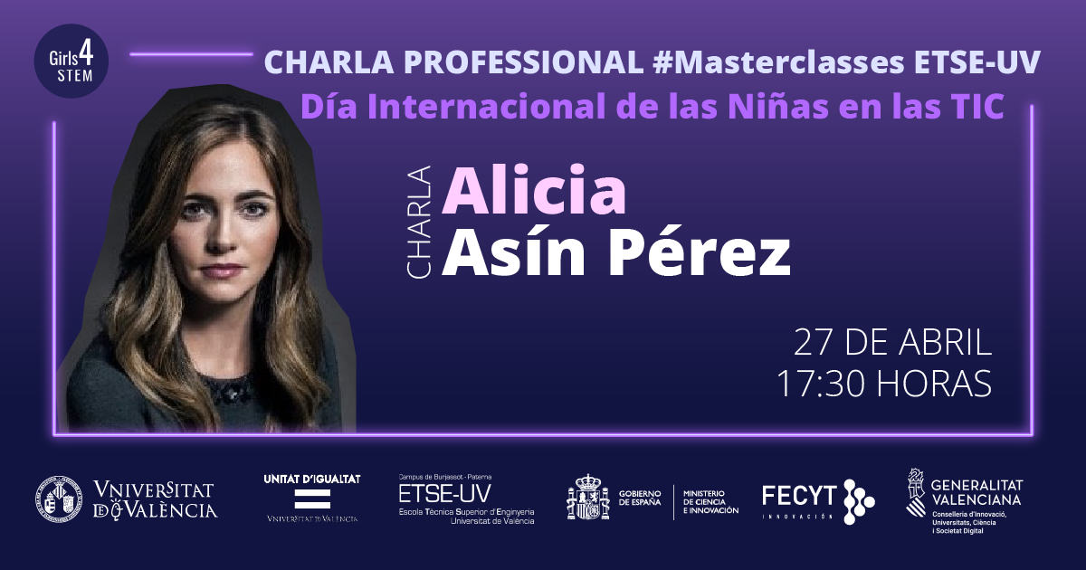 Día Internacional de las Niñas en las TIC | Charla Professional Girls4STEM con Alicia Asín