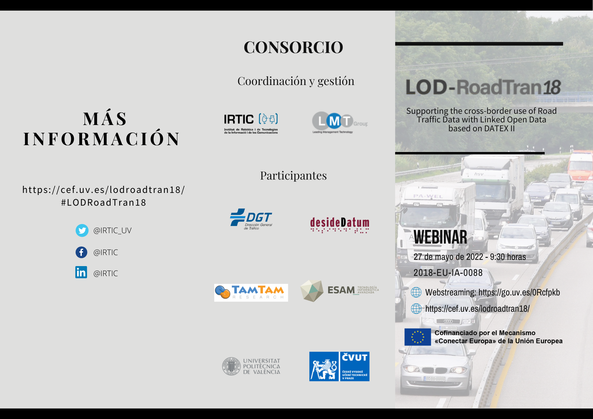 IRTIC | Webinario sobre los avances del proyecto LOD-RoadTran18