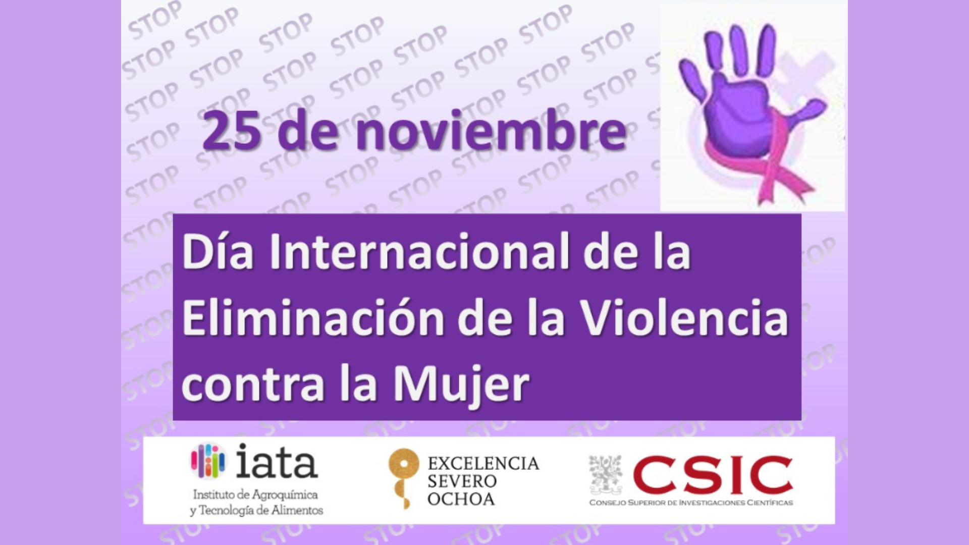 IATA-CSIC | Conmemoración del Día Internacional por la Eliminación de la Violencia de Género 