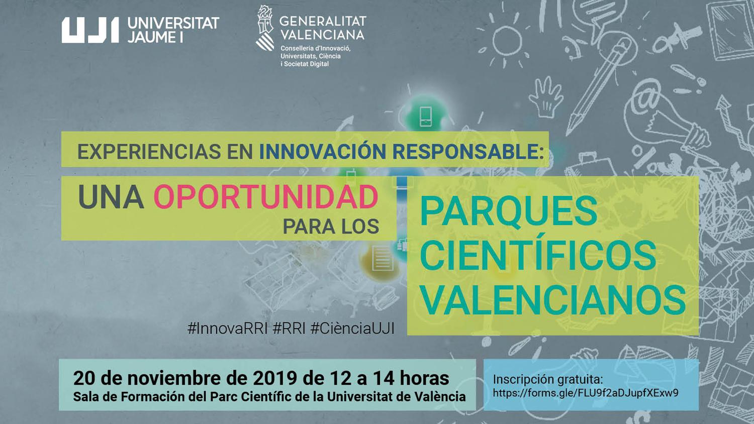 Taller: Experiencias en innovación responsable. Una oportunidad para los parques científicos valencianos
