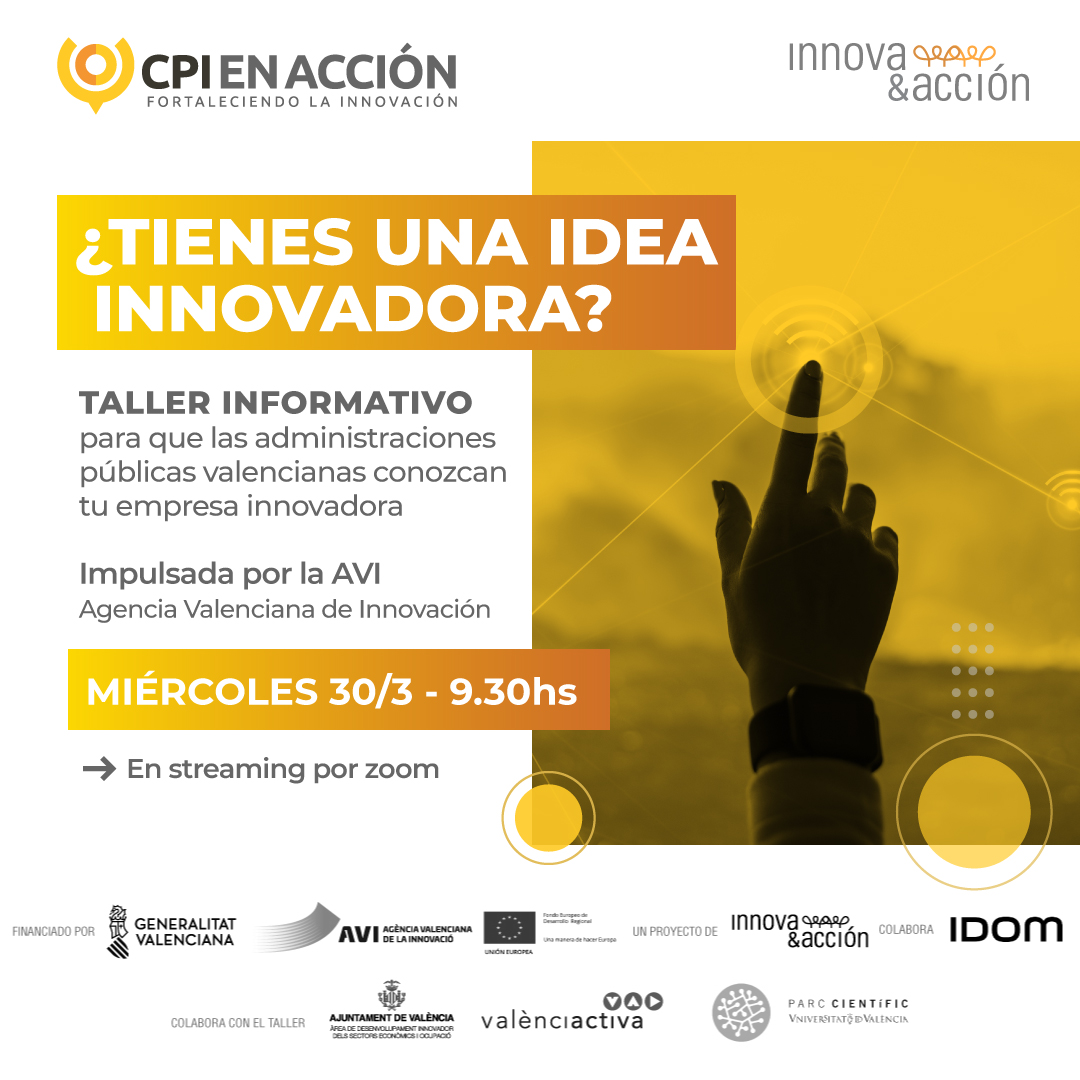 Agencia Valenciana de la Innovación | Taller informativo de la plataforma CPIenacción