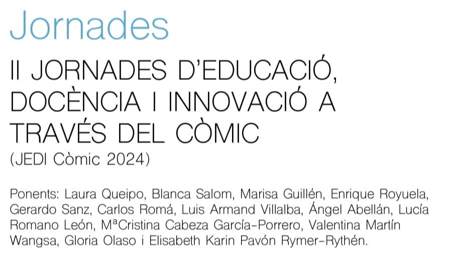 JEDI Cómic 2024 | II Jornadas de Educación, Docencia e Innovación a través del cómic