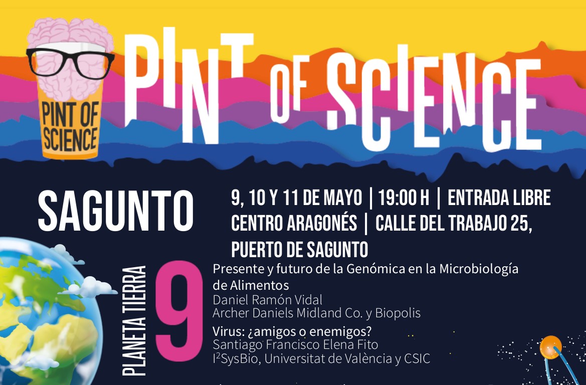 Pint of Science Festival - Sagunt | Microbiología de alimentos y virus, a cargo de Daniel Ramón y Santiago F. Elena