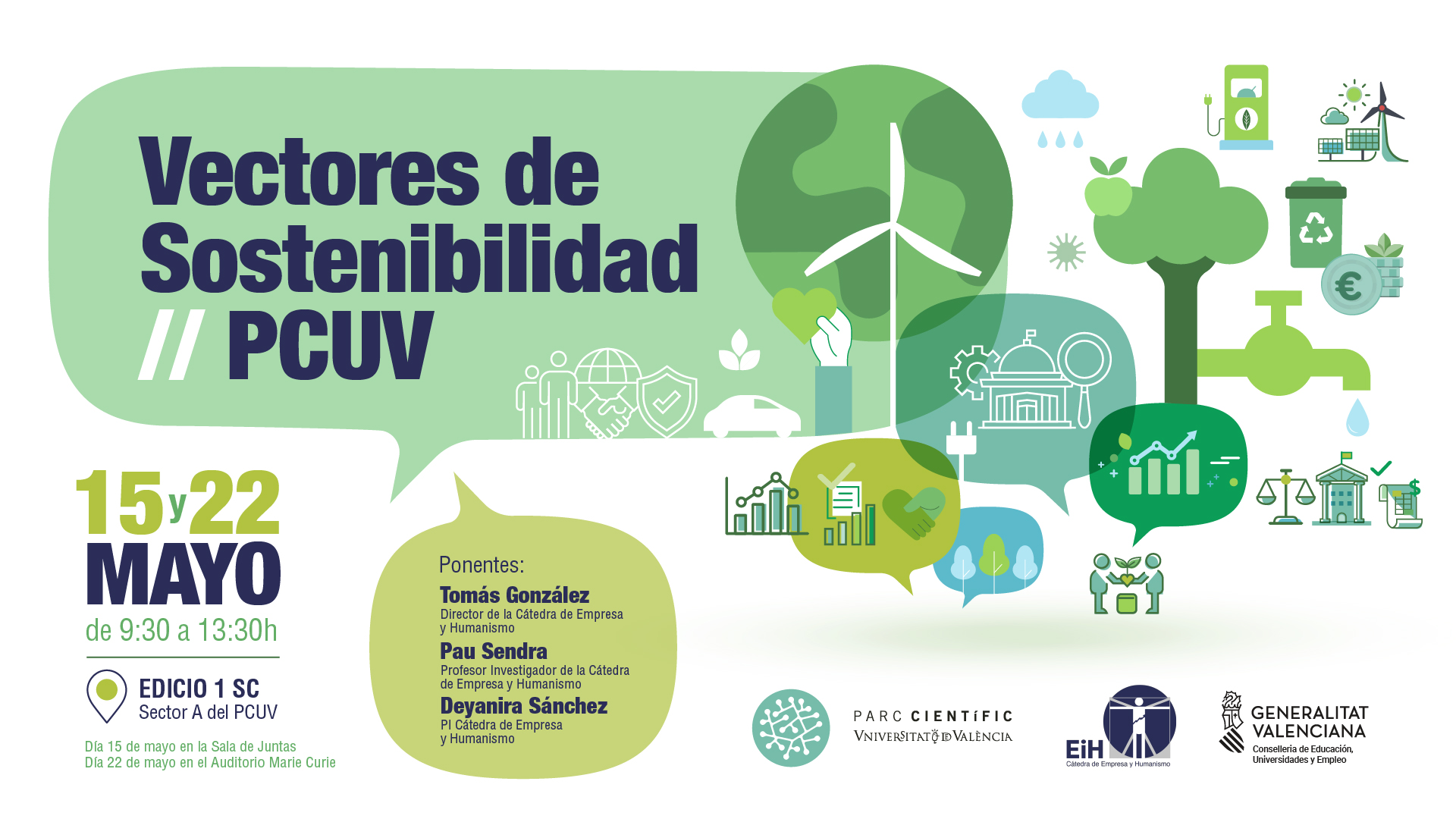 FPCUV y Cátedra de Empresa y Humanismo UV | Vectores de Sostenibilidad PCUV